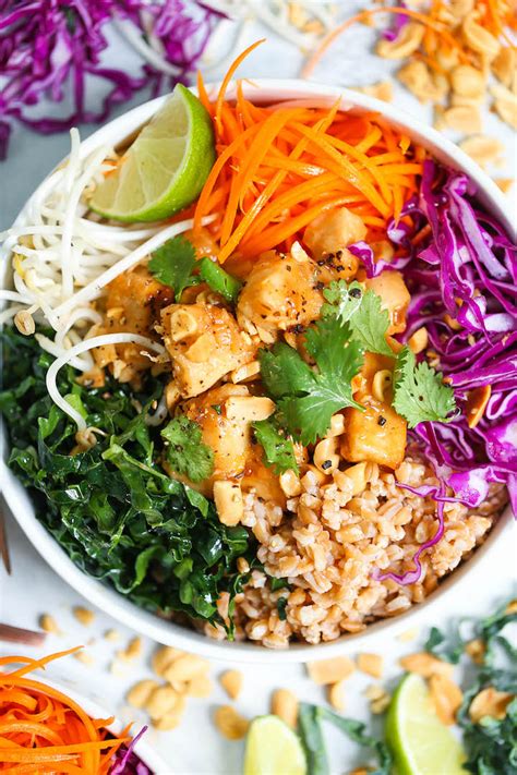 Thai Chicken Buddha Bowls Damn Delicious