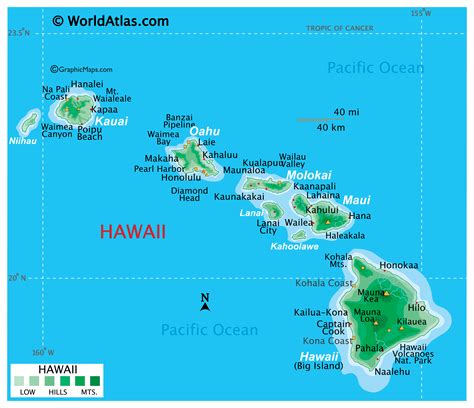 Printable Map Of Hawaii Islands