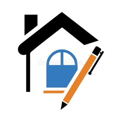 Architecture Home Design Computer Architecture Design Icon Stock