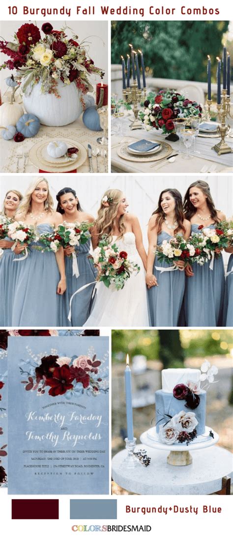 10 Popular Burgundy Fall Wedding Colors Combos Colorsbridesmaid