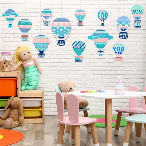 Fainne Pcs Inspirational Hot Air Balloons Bulletin Board India Ubuy