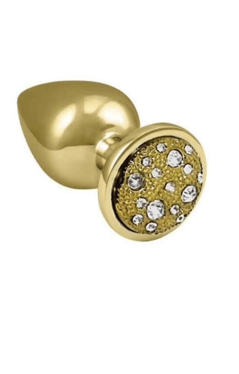 Plug Anal Cravejado Dourado Espa O Sensual Colatina