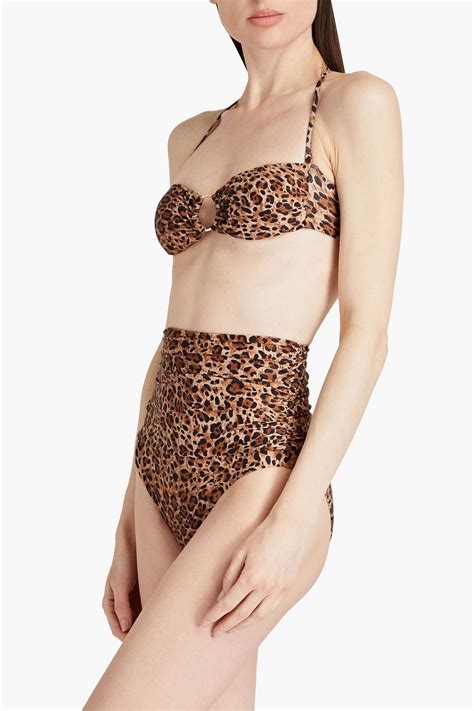 Melissa Odabash Ancona Leopard Print Bandeau Bikini Top The Outnet