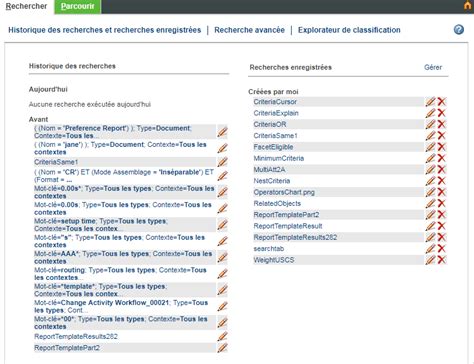 Historique Des Recherches Et Recherches Enregistr Es