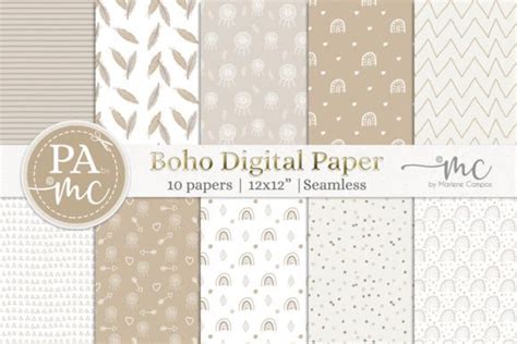 Nude Boho Digital Paper Seamless Graphic By Paperart Bymc Creative Fabrica