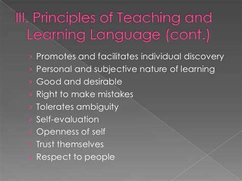 Principles Of Teaching And Learning Language