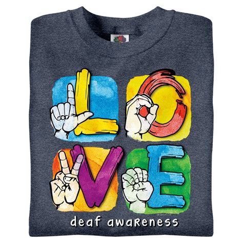 Love Deaf Awareness T Shirts