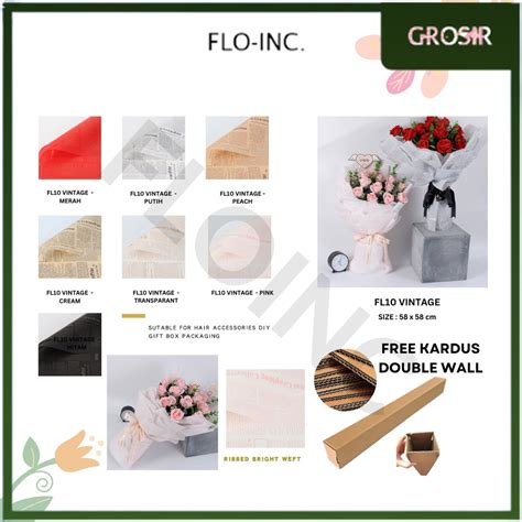 Jual Flo Inc Lembar Fl Vintage Craft Paper Kertas Bunga