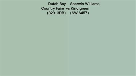 Dutch Boy Country Faire Db Vs Sherwin Williams Kind Green Sw