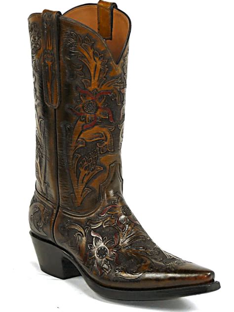 Shop Black Jack Flowers Hand Tooled Design Craftsman Hand Tooled Cowboy