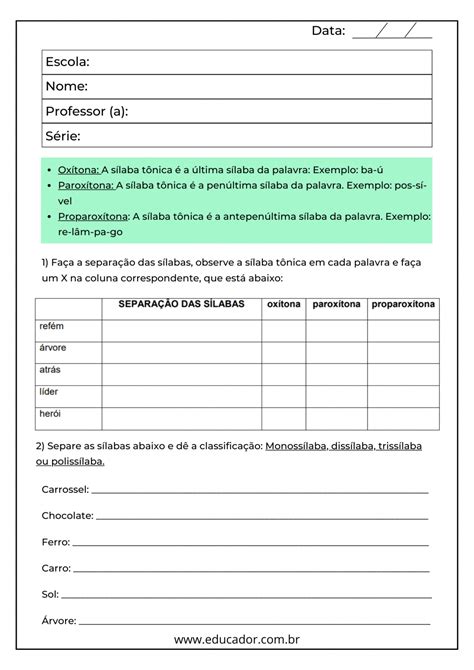 Português 5º Ano - 15 Atividades de Português para 5º ano - Educador