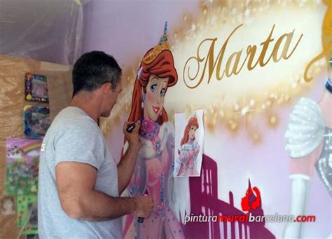 Princesas Cenicienta Y Ariel Mural Habitaci N Infantil