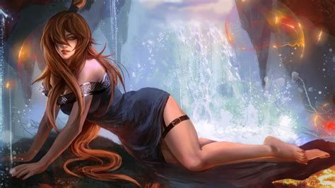 Wallpaper Women Redhead Fantasy Art Anime Girls Barefoot Naruto