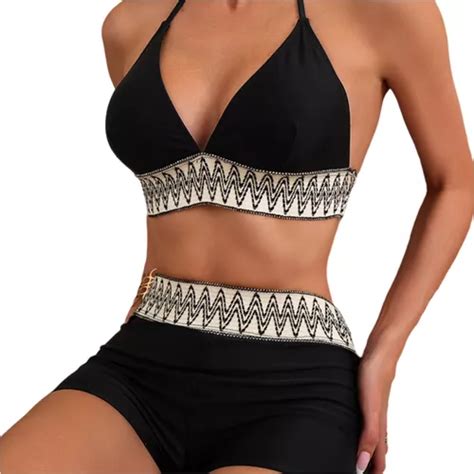Traje De Baño Dama Dos Piezas Bikini Bañador Sexy Para Mujer Meses sin interés
