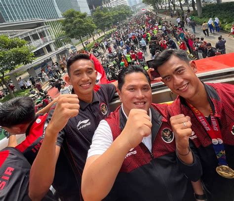 Erick Thohir Sebut Timnas U 22 Pahlawan Usai Raih Medali Emas SEA Games