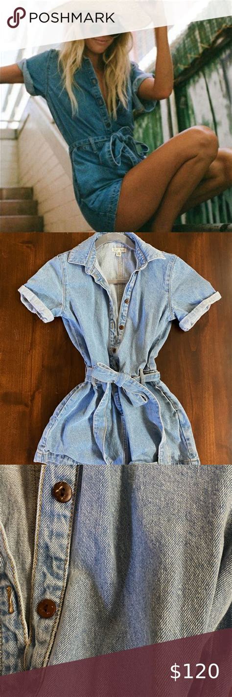 Billabong X Salty Blonde Denim Romper Sz Xs Denim Romper Salty