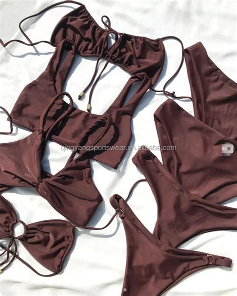 Nude Color Custom Made Seamless Bikini Women Private Logo Swimwear