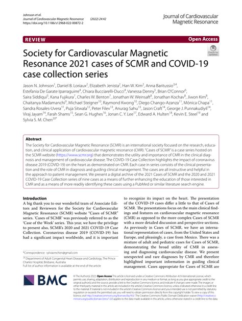 Pdf Society For Cardiovascular Magnetic Resonance Cases Of Scmr