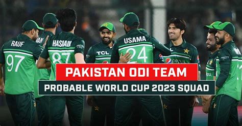 Pakistan Squad Icc Odi World Cup 2023 Team Pakistan Odi Wc Squad 2023