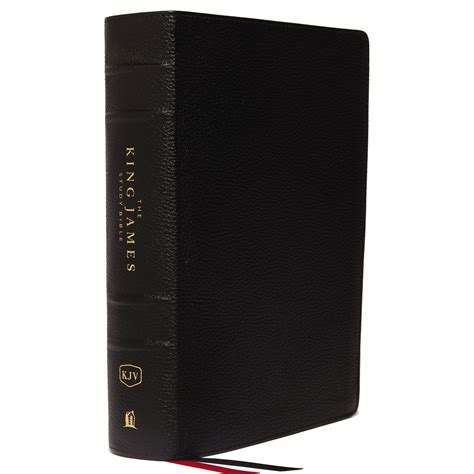Thomas Nelson KJV, The King James Study Bible, Genuine Leather, Black, Thumb Indexed, Red Letter