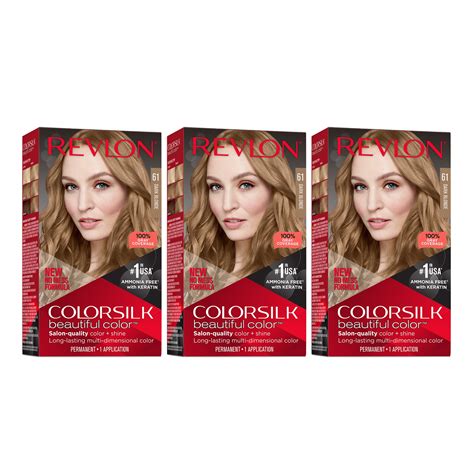 Revlon Colorsilk Beautiful Color Permanent Hair Color Pack Dark Blonde Pack Walmart