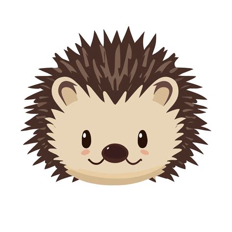 hedgehog face clipart transparent background  png