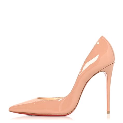 CHRISTIAN LOUBOUTIN Patent Iriza 100 Pumps 38 Nude 1116890 FASHIONPHILE