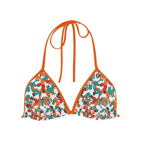 POP ART CAMOUFLAGE 1 Custom Bikini Swimsuit Top ID D3740084