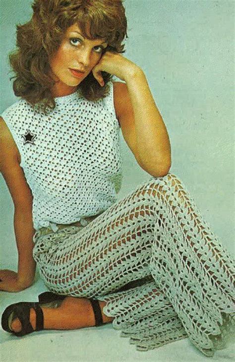 S Vintage Crochet Cat Suit And Hot Pants Pattern Pdf No From