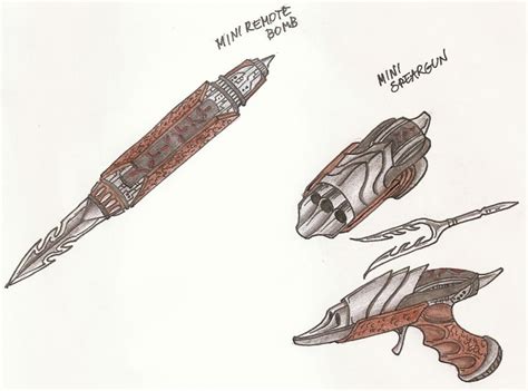 Predator Weapons Drawings
