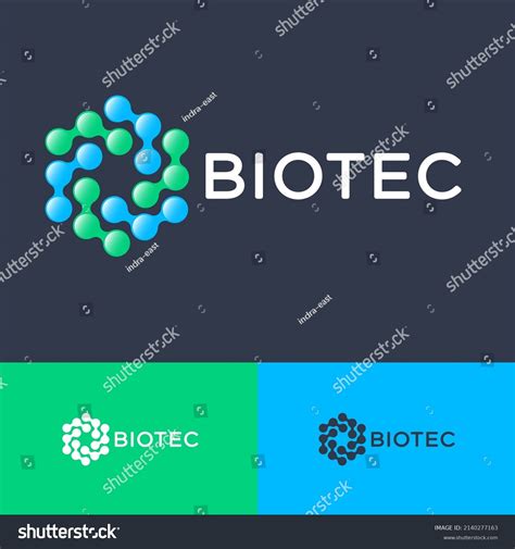 Biotech Logo Abstract Round Shapes Like Royalty Free Stock Vector 2140277163