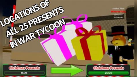 All 25 Present Locations In War Tycoon Youtube
