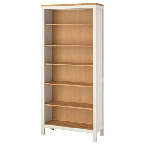 hemnes bookcase white stain light brown  cm ikea uk