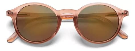 Anteojos Sol B d Round Protección Uv Nude Color De La Lente Dorado Color De La Varilla