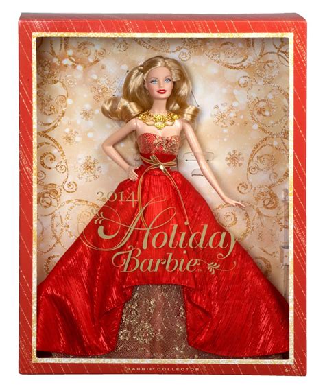 Holiday Barbie Doll 2014 In Posh Princess Red And Gold Satin Gown