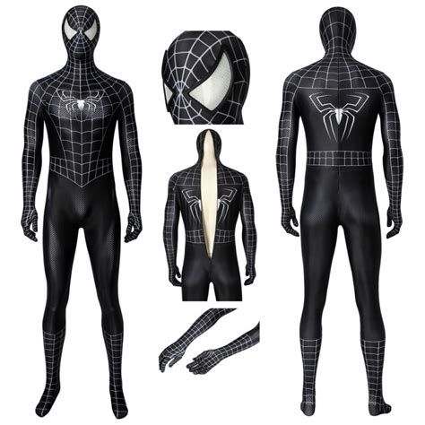 Spider Man 3 Venom Jumpsuit Eddie Brock Cosplay Costume Cossuits