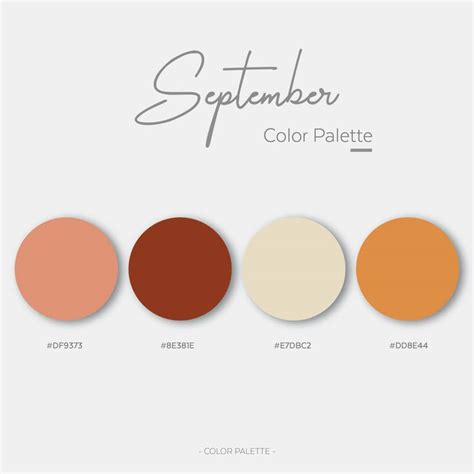 september color palette shades  beauty