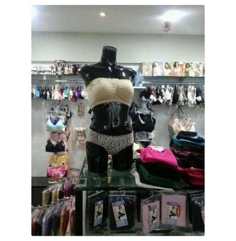 Female Black Lingerie Mannequin Fiberglass Full Body Standing Pose Smooth Finish Easy To