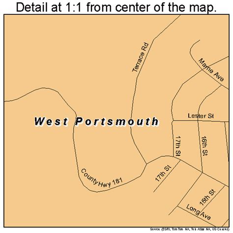 West Portsmouth Ohio Street Map 3984140