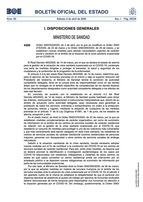 BOLETÍN OFICIAL DEL ESTADO Sábado 4 de abril de 2020. – Plaza Sindical
