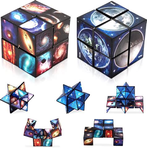 KATELUO Cube Magique Cube Magique étoile 2 en 1 Cube 3D Infini