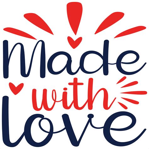 Made with love 16840619 Vector Art at Vecteezy