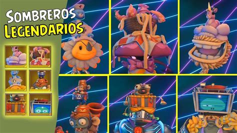 TODOS LOS SOMBREROS LEGENDARIOS DE PLANTAS VS ZOMBIES BATTLE FOR