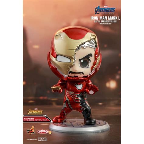 READY STOCK Hot Toys Cosbaby Iron Man Mark Battle Damaged Version Lazada