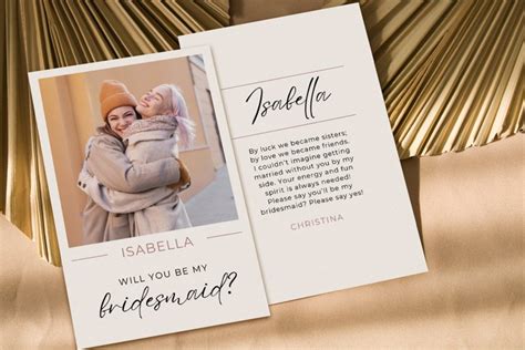 Bridesmaid Proposal Card Printable Elegant 2605796