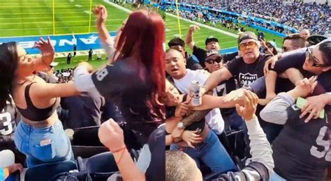 Female Raiders Fans Get Into Brawl Over Seats During Game