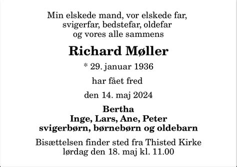 D Dsannonce For Richard M Ller Nordjyske Dk