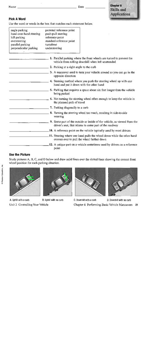 Drive Right Chapter 6 Workbook Activities and Skills Review - Studocu