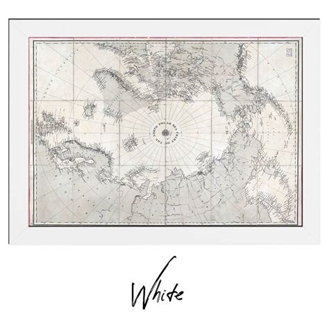 Vintage North Pole Map Chart Of The North Polar Sea 1855 Etsy