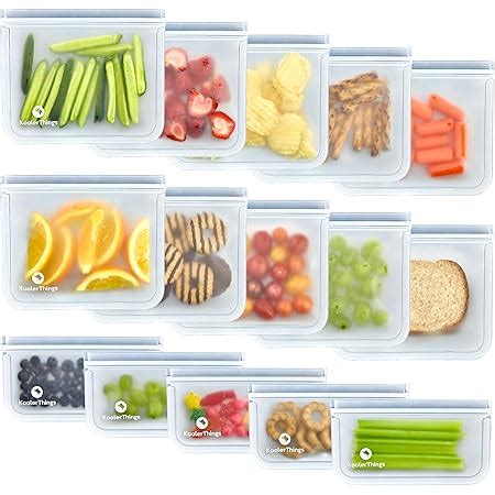 Amazon 15 Pack FDA Grade Reusable Storage Bags 10 Sandwich 5